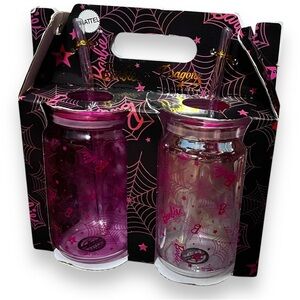 Barbie Collection x Dragon Drinking Glasses| Glass Straws‎ Cobweb Glassware
